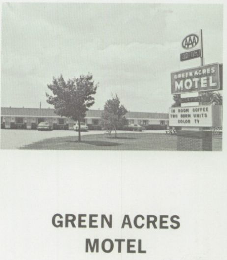 Green Acres Motel - 1977 Newberry High Yearbook Ad